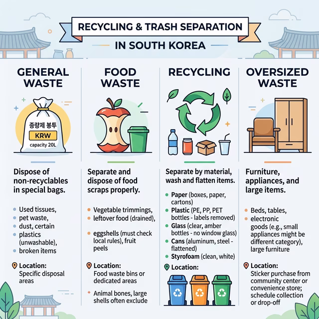 Korea Trash Separation Infographic